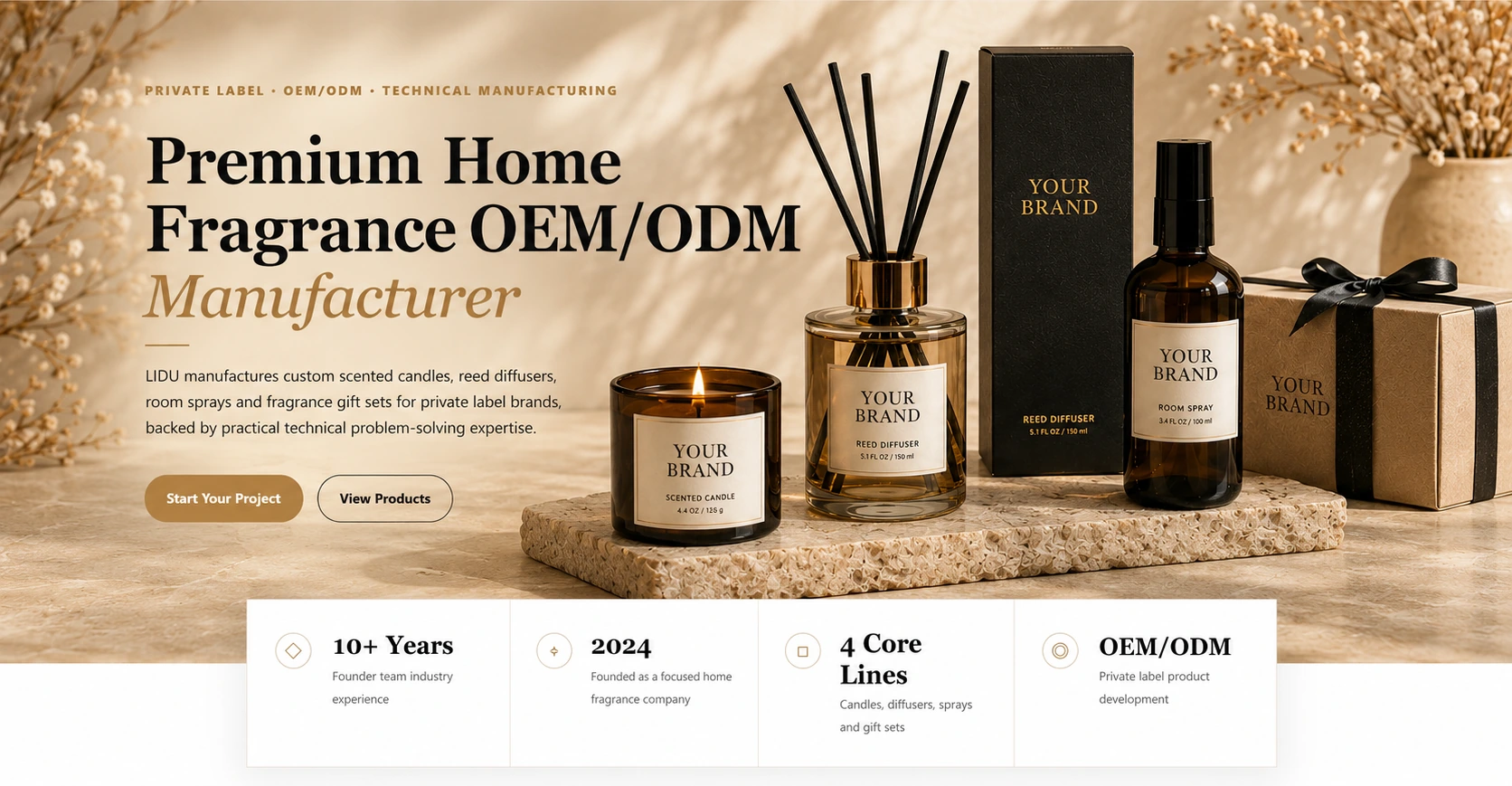 LIDU Premium Home Fragrance OEM/ODM Manufacturer