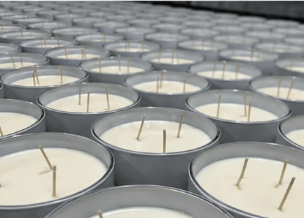 Large candle batch with wicks
